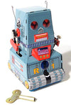 Robot Tank R1 Mini Wind Up Tin Toy | poptoptoys.