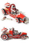 Red Robot Racer : Tin Metal WIndup Car | poptoptoys.
