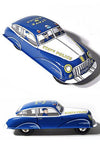 State Police Car Blue Friction Tin Toy | poptoptoys.