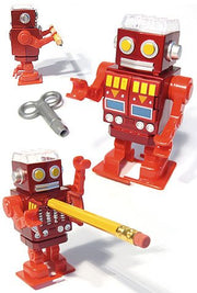 Red Robot Walking Pencil Sharpener - Sharpy | poptoptoys.